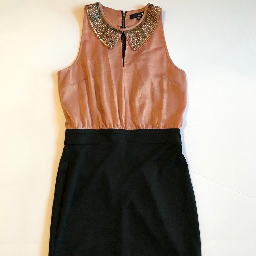 Party Dress with Beaded Collar Fitted Pencil Skirt